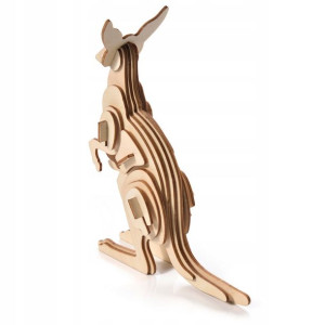 Drewniane Puzzle 3d Little Story Model Kangur Diy