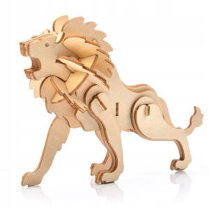 Drewniane Puzzle 3d Little Story Model Lew Diy