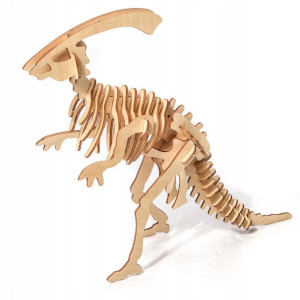 Drewniane Puzzle 3d Model Dinozaur Parazur Diy
