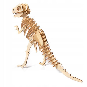 Drewniane Puzzle 3d Model Dinozaur T-rex Diy