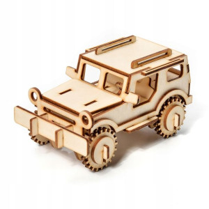 Drewniane Puzzle 3d Model Samochód Terenowy Jeep