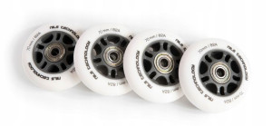 Kółka Do Rolek 70x24 Kauczukowe + Łożyska Abec-9