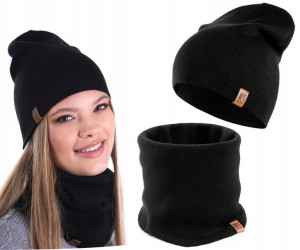 Komplet Damski Heyo Czapka Damska Jesienna + Komin