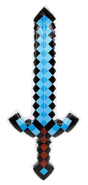 Miecz Dmuchany Minecraft Niebieski 60cm