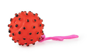 Zabawka dla psa szarpak czerwona piłka 40cm