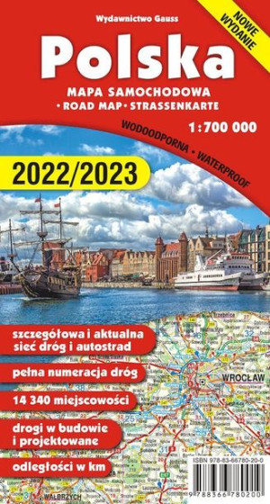 Polska Mapa 1 700 000 Wyd Foliowane Wyd 5 Książka
