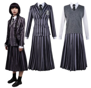 Strój Kostium Mundurek Wednesday Addams Cosplay 170/176 L (z Metki Xl)