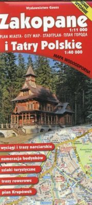 Zakopane Plan Miasta 1 11 000 I Tatry Polskie 1 40