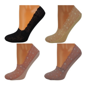 4xskarpetki Damskie Baleriny (abs) Mix Kolorów 35-38 1