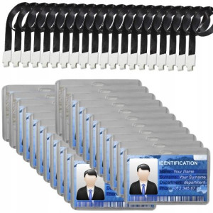 Identyfikator Z Taśmą Na Smyczy Holder Czarny 20x