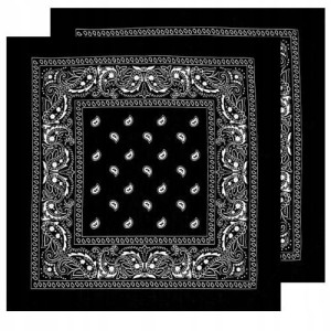 Bandana CHUSTA WIELOFUNKCYJNA CZAPKA CHUSTA czarna