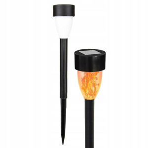 Lampa Solarna Ogrodowa 3 Led Pochodnia Płomień