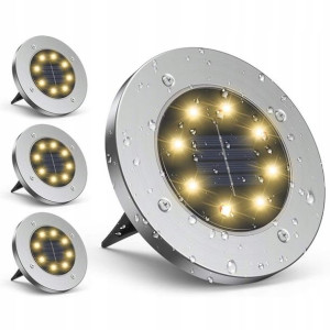 Zestaw 8 X Ogrodowa Lampa Solarna Gruntowa Led Smd