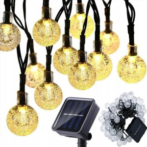 Lampa Solarna Ogrodowa Girlanda Łańcuch Solarny 6m