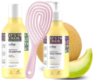 So Flow kosmetyki do włosów kręconych MANGO + SZCZOTKA Zestaw