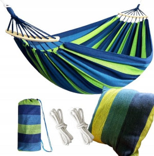 Duży Hamak 2-os Mocny Xxxl 260x150 Torba+ Poduszka
