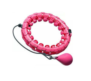 HULA HOP Odchudzające Składane Koło z Wypustkami RÓŻOWE PINK