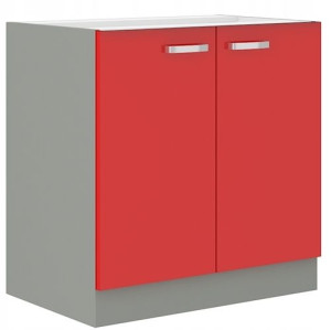 Szafka Zlewozmywakowa Red 80 Zl 2f Czerwony Połysk