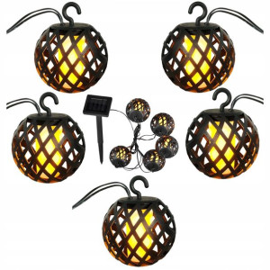 Lampa Solarna Lampy LED Wiszące Kule Ogniowe