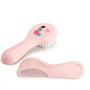 Zestaw grzebieni/szczotek Suavinex Hygge Baby Różowy 2 Sztuk (2 Części)