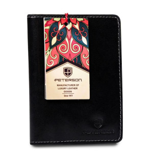 Eleganckie etui na dokumenty ze skóry naturalnej — Peterson