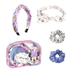 Akcesoria do Włosów Minnie Mouse Wielokolorowy (4 pcs)