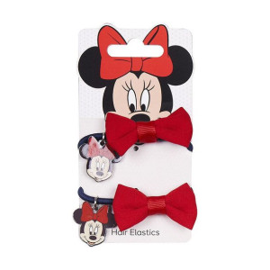 Gumki do Włosów Minnie Mouse Czerwony Niebieski Lasso 2 Sztuk