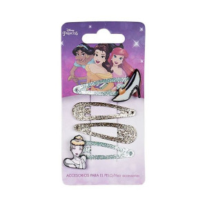 Spinki do Włosów Princesses Disney 4 Sztuk Wielokolorowy