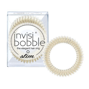 Gumki do Włosów Invisibobble Slim Beżowy (3 Części)