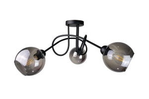 Ring lampa sufitowa 3-punktowa czarna Keter Lighting