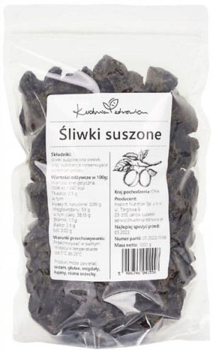 KUCHNIA ZDROWIA Śliwki suszone 1KG Śliwka suszona