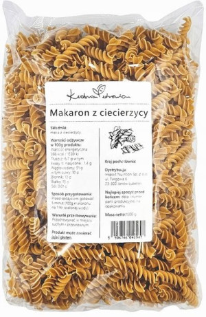 Makaron z ciecierzycy KUCHNIA ZDROWIA 1Kg Świderki
