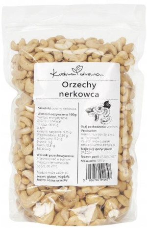 Orzechy nerkowca Całe KUCHNIA ZDROWIA 1KG