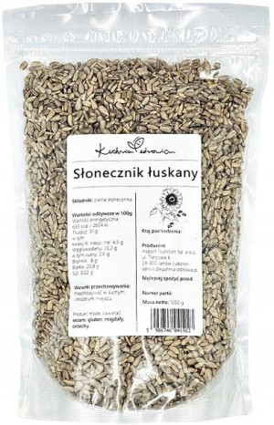 Słonecznik łuskany KUCHNIA ZDROWIA 1KG Naturalny