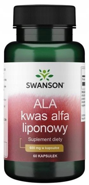 Swanson Kwas Alfa Liponowy 600mg Przeciwutleniacz