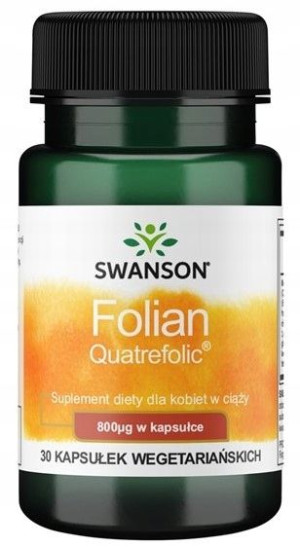 Swanson Folian Quatrefolic 800mcg 30k Kwas foliowy