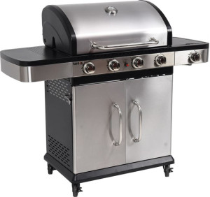 Grill gazowy 14,2kW z szafką i pokrywą, 4 palniki + palnik pomocniczy