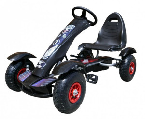Duży Gokart pompowane koła czarny - F618.CZ