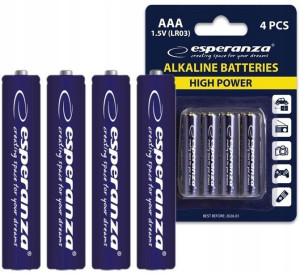 Baterie Alkaliczne Aaa Małe Paluszki Lr03 R3 4 Szt