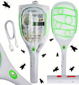 Elektryczna Łapka Packa Na Muchy Owady Led Usb