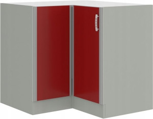 Szafka Dolna Narożna Etna 89x89 Dn 1f Szary/bordo