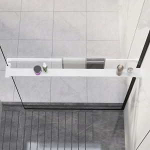 Półka ścienna do prysznica typu walk-in, biała, 90