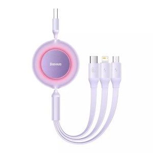 Kabel USB 3w1 Baseus Bright Mirror 3, micro USB / Lightning / USB-C, 66W