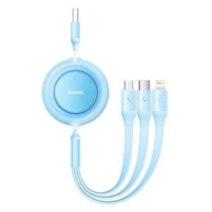 Kabel USB 3w1 Baseus Bright Mirror 2, micro USB / Lightning / USB-C, płaski