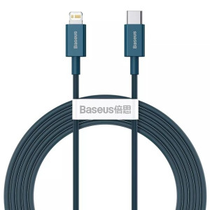 Kabel USB-C do Lightning Baseus Superior Series, 20W, PD, 2m (niebieski)