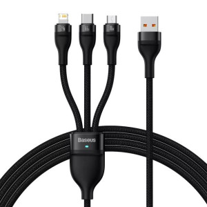 Baseus Flash Series Ⅱ kabel 3w1 USB-A do USB-C / Micro-USB / Lightning 66W