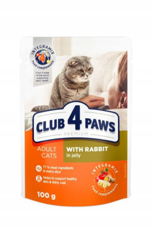 Club 4 Paws Kot Królik W Galar. 100g Saszetka