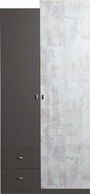 Pojemna szafa 2drzwiowa Tablo TA3 grafit/enigma