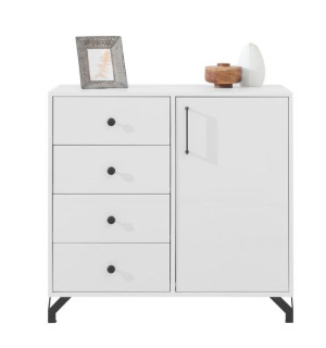 Komoda mała biała 90cm salon nowoczesna BERGEN BE7