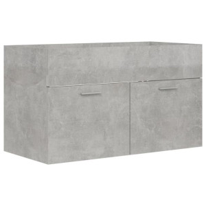 Szafka pod umywalkę, szarość betonu, 80x38,5x46 cm, płyta